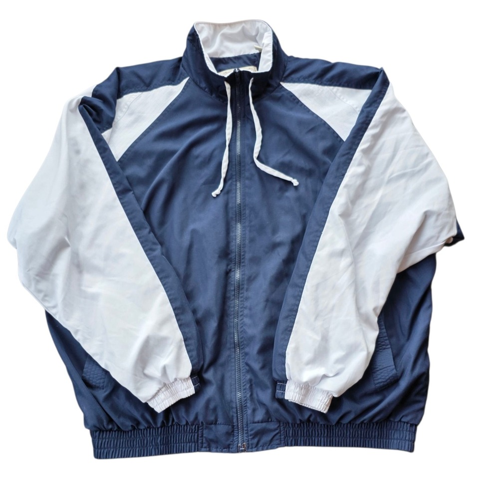 JOHN ASHFORD - Vtg‎ 90s Navy & White Dad Skate Lined Jacket, Mens XL #1195